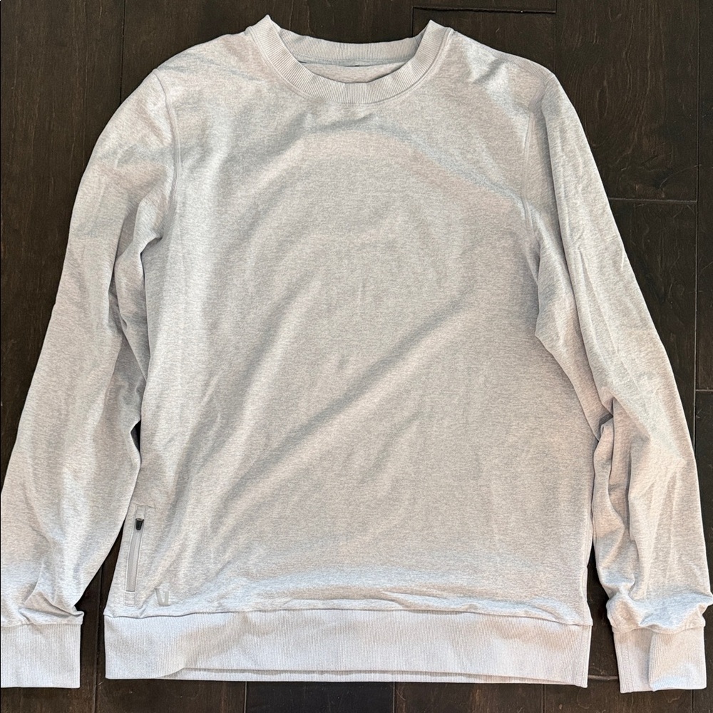 Vuori Ponto Crewneck Sweater in Light Gray